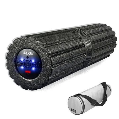 Vulken Extra Long 17” Vibrating Foam Roller 4 Speeds 3800RPM High Intensity Quick Charge Electric Foam Roller Tissue Massager for Muscle Recovery