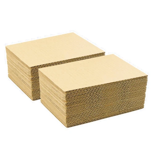 Golden State Art, 50 pack 5x7 Corrugated Cardboard Sheets Cardboard Inserts Flat Cardboard Layer Pads for Packing, Mailing or Art Crafts (1/8