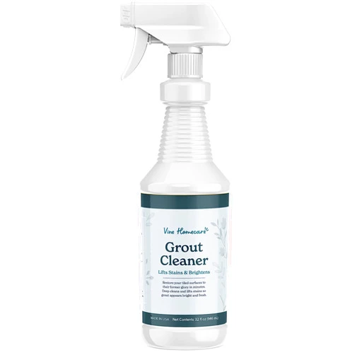 Vine Homecare Grout Cleaner - Lifts Stains and Brightens Grout - Restore Your Tiled Surfaces - Deep Cleans and Lift Stains - Scrub and Watch Dirt Disappear - 32 Ounces