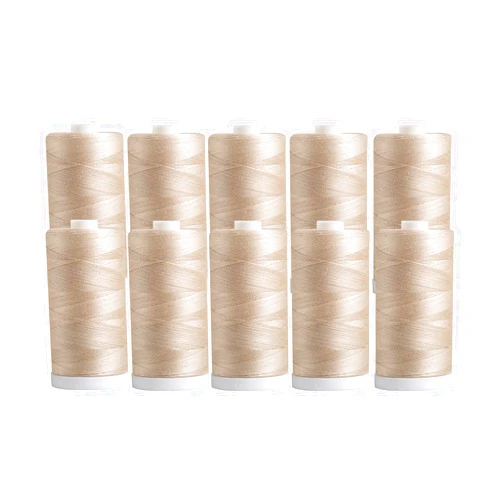Connecting Threads 100% Cotton Thread Sets - 1200 Yard Spools (Set of 10 - Natural)