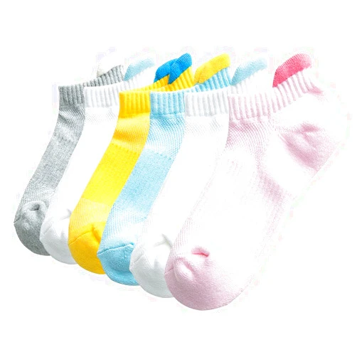 NicelyWe Women's Ankle Running Sports Terry Socks Mesh Cushioned Breathable Low Cut Short Cotton Athletic Sock 6 Pairs