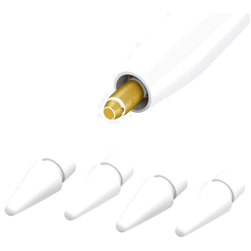 Meeaja Replacement Tips Compatible with Apple Pencil 1st & 2nd Gen iPad Pro Pencil, High Sensitivity Apple Pencil Nibs for Apple Pencil 2 Gen iPad Pro Pencil White 4 Pack