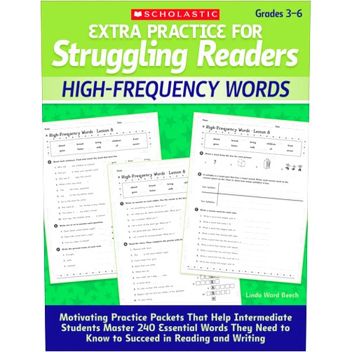 By Linda Beech (Author) Extra Practice for Struggling Readers: High-Frequency Words: Motivating Practice Packets That Help Intermediate Students Master 240 Essential Words They Need to Know to Succeed in Reading and Writing