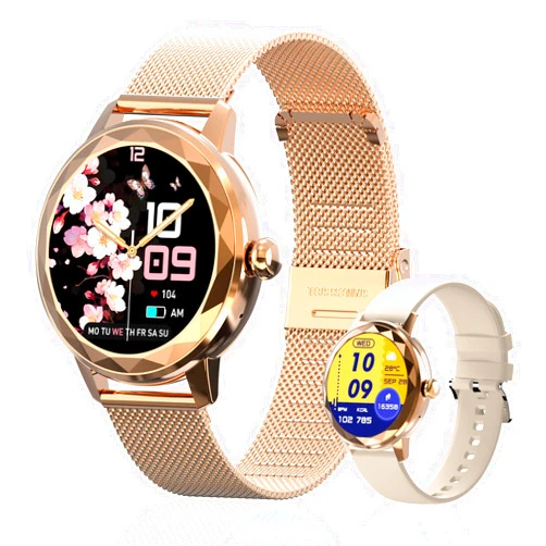 Homailida Smart Watch for Women with Bluetooth Call Answer/Dail,1.2'' HD Touch Screen Fitness Tracker, 100+ Sports Modes Tracker with Heart Rate Blood Pressure SpO2 Sleep Monitor for iPhone Android