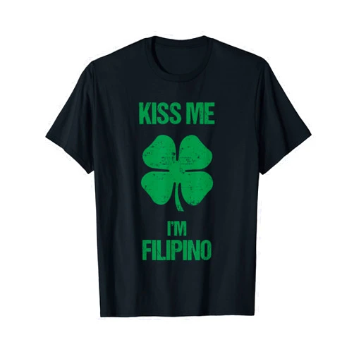 BoredKoalas St Patricks Day Irish Shamrock Shirt Kiss Me I'm Filipino Shirt St Patricks Day Philippines T-Shirt