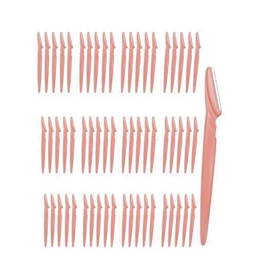 MoHern Dermaplane Razor, 60 Pcs Face Razors for Women and Men, Multipurpose Eyebrow Razor, Dermaplaning Tool for Face by MoHern, Terracotta