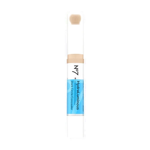 No7 Hydraluminous Concealer - Shade 2 - Full-Coverage Under Eye Concealer for Dark Circles with Caffeine & Ceramides - Hydrating & Brightening Concealer for Dark Under Eye Area (3.9ml)