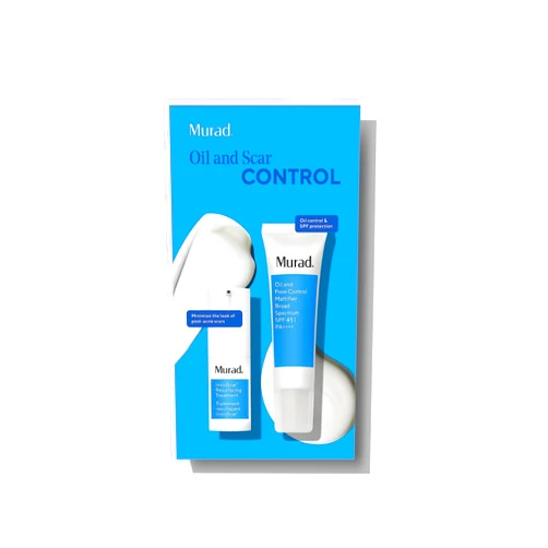 Murad Oil & Scar Control Value Set - 2-Piece Full-Size Set $87 Value - InvisiScar & Oil Pore Control Mattifier