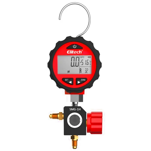 Elitech Single Manifold Gauge Digital Pressure Gauge -14.5~800PSI