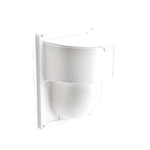 Solid Source HVAC Lambro 4-Inch Wall Exhaust Dryer Vent with Floating Damper - White Plastic Vent Cover for Clothes Dryer/Bath Fan - Prevents Backdrafts, Keeps Out Debris - Energy Efficient - Item #289W