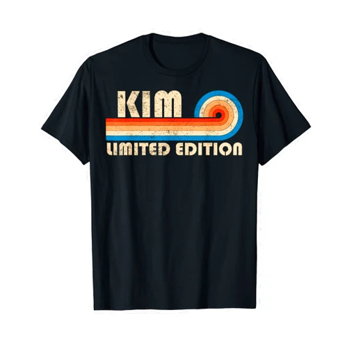 First Name Cool Given Name Gift Ideas KIM Name Personalized Funny Retro Vintage Birthday T-Shirt