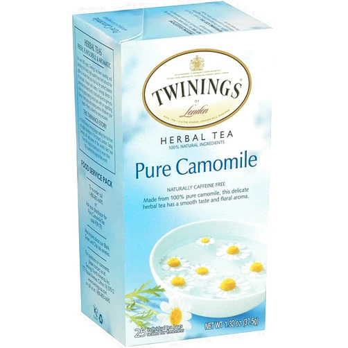 Twinings of London Pure Camomile Herbal Tea Bags, 25 Count