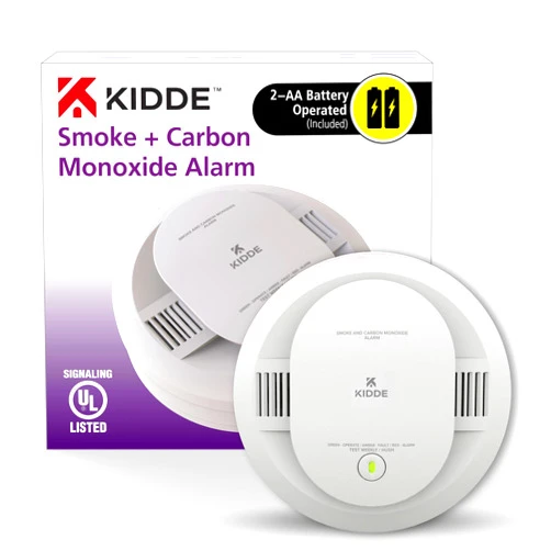 Kidde Smoke & Carbon Monoxide Detector, AA Battery Powered, LED Warning Light Indicators, 1 Pack