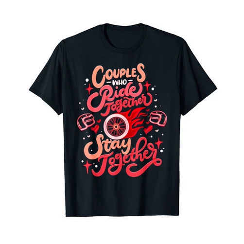 Biker Couple Matching Outfit Rider Couple Matching His And Her Motorcycle Biker Funny T-Shirt