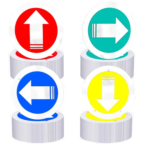 Amylove Trail Markers Reflective Trail Marker Pack Bright Trail Marking Reflectors for Hunting Hiking Driveway Camping Walking Backpacking Outdoors, Blue Green Red and Yellow