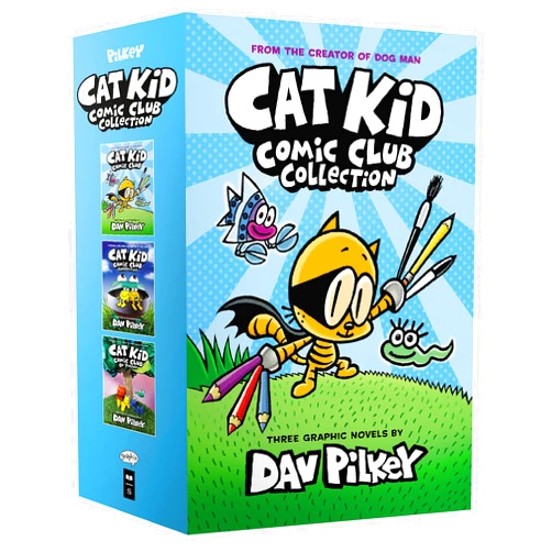 Dav Pilkey The Cat Kid Comic Club Collection: From the Creator of Dog Man (Cat Kid Comic Club #1-3 Boxed Set)