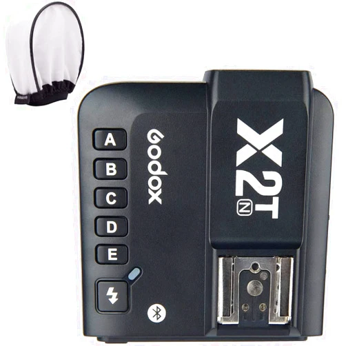 Godox X2T-N TTL Wireless Flash Trigger for Nikon, Bluetooth Connection, 1/8000s HSS,5 Separate Group Buttons, Relocated Control-Wheel, New Hotshoe Locking, New AF Assist Light