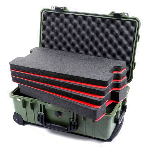 Pelican OD Green & Black Pelican 1510 case with Tool Foam Inserts.