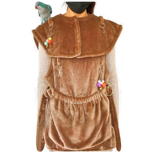 La La Pet® Parrot Anti-Scratch Shoulder Protector and Apron Set Parrot Training Shoulder Cape Parrot Diaper Shawl Pet Bird Shoulder Poop Protector for Macaws Cockatoos Parakeets Cockatiels