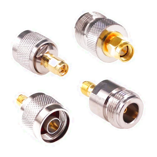 RFaha 4pcs SMA Male/Female to N Type M/F RF Coaxial Adapter Connector Kit for Antennas Wi-Fi(F109-4)
