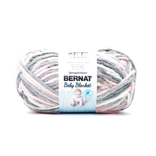 Bernat Baby Blanket 300g Baby Grays Yarn - 1 Pack of 300g/10.5oz - Polyester - 7 Super Bulky - Knitting/Crochet