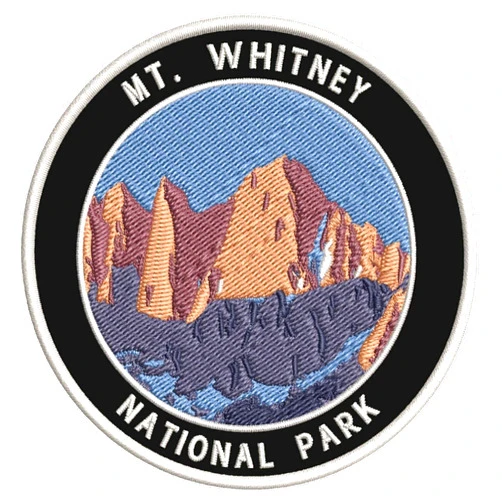 LLS Smile Sticker Patch Mt. Whitney National Park Patch Embroidered Applique Iron On Patches Logo Emblem for Superb Style Caps Bags Jackets Backpacks Accessories