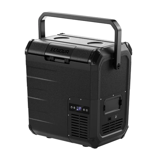 EENOUR D18 12 Volt Car Refrigerator, Portable Freezer 19Qt/18L, Compressor Electric Cooler, -4~50℉, 12/24V DC, 110~240V AC, 12V Fridge for Camping, Road Trips, RV, Truck (Battery Not Included) - Black