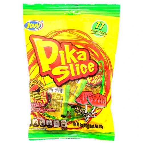 Jovy Pika Slice Watermelon Flavor Mexican Lollipop (1 x 6 oz. Bag)