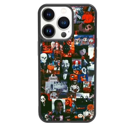 RSMTCI Gothic Face Phone Case for iPhone 15 11 12 13 14 Pro Max Mini XR X Xs Max 7 8 Plus Case,Best Durable Protective TPU Shockproof Helloween Phone Case for Women Girls Man iPhone Case