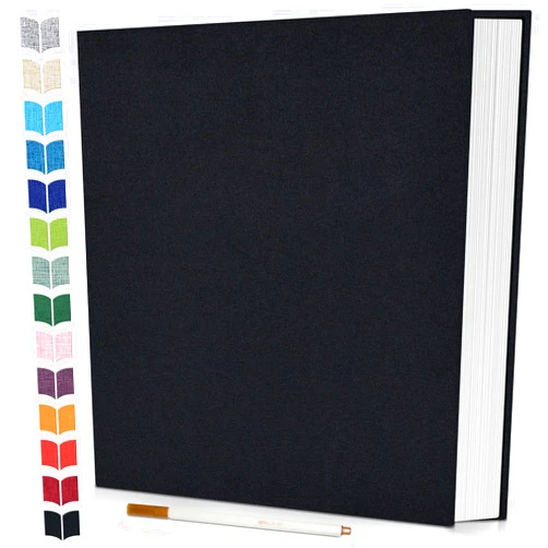 Artfeel Photo Album Self Adhesive Scrapbook,Large Photo Book for 4x6,5x7,8x10 Pictures,DIY Album for Baby Wedding Family Travel Birthday,with Metallic Pen and Scraper