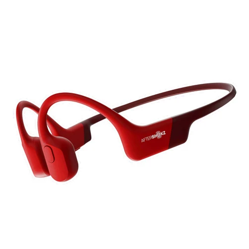 AFTERSHOKZ Aeropex Open-Ear Wireless Bone Conduction Headphones, IP67 Rated, Solar Red