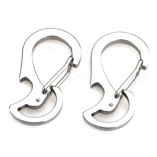 SUPDMZJ 2pcs Stainless Steel 420 Multifunctional Key Chain, Backpack Hook, Carabiner, Bottle Opener.