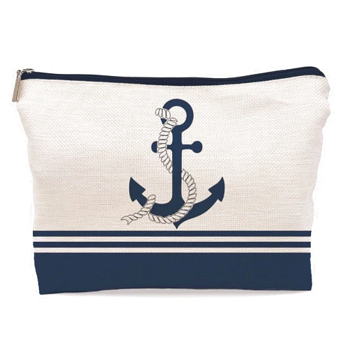 Lacosu Anchor Makeup Bag,Anchor Makeup Bags For Women,Kate Spade Makeup Bag,Lake Lover Gifts Makeup Bag,Cool Gifts For Boat Owners，Boating Gifts