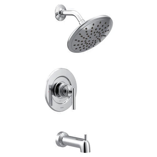 Moen Gibson Chrome Posi-Temp Pressure Balancing Modern Tub and Shower Trim with 8-Inch Rainshower Valve Required, T3003EP