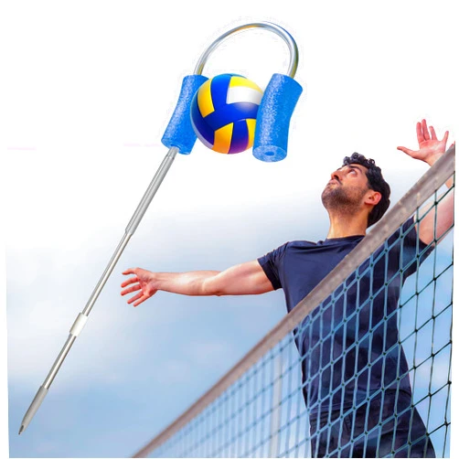 BOARDEE Volleyball Spike & Passing Trainer – Adjustable Ball Holder for Spiking Power & Passing Accuracy – Volleyball Training Equipment Kit with Stick, Foam Holder, Carry Bag & Storage Box