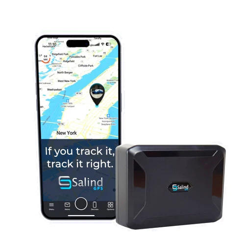 SALIND GPS Magnetic, up to 70 Days Battery - GPS Tracker for Every Vehicle, 4G LTE Car GPS Tracker with Strong Built-in Magnet for Easy Fixation on All Surfaces, Robust & Splash Proof Tracking Device