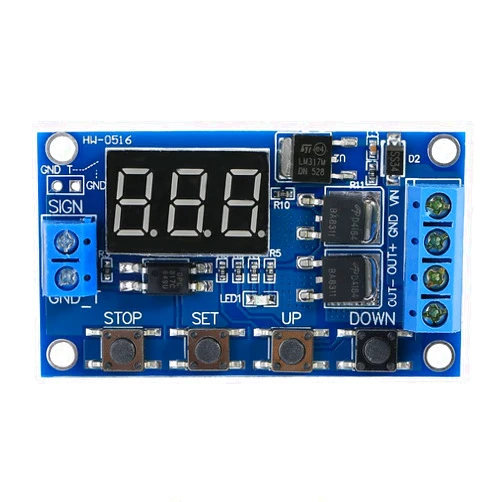 Hilitand DC 5V-36V Timer Module Cycle Delay Timer Switch Turn On/Off Relay Module with LED Display