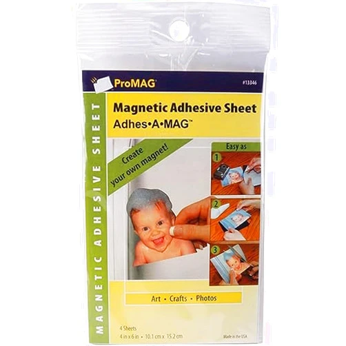 ProMAG #13346 Magnetic Adhesive Sheet, 4