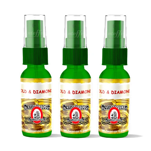 Blunteffects Blunt Effects 100% concentrated Air Freshener Car/Home Oder Neutralizing Spray (3 Pack) [Choose The Scent] (Gold & Diamonds)