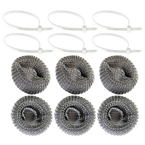 Black Duck Brand Set of 6 Washing Machine Lint Traps! Long Lasting - Rustproof - Stainless Steel - Keeps Lint From Clogging Pipes! A Must Have! (6)