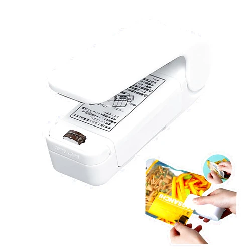 KAZHUN Mini Bag Sealer - Portable Food Sealer Vacuum Sealer Heat Seal Bag Sealer, Food For Optimal Freshness Of Food,White,2PCS