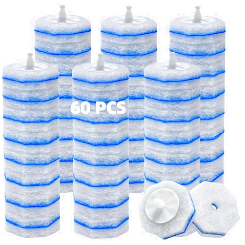 Generic 60 Count Toilet Wand Refills for Clorox ToiletWand,Disposable Toilet Brush Heads Refills for Clorox ToiletWand Refills