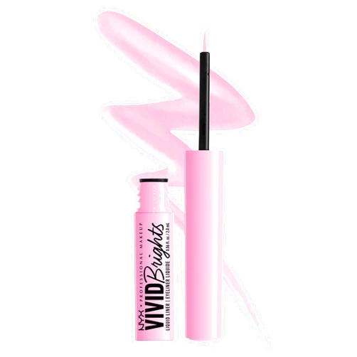 NYX PROFESSIONAL MAKEUP Vivid Brights Liquid Liner, Smear-Resistant Eyeliner with Precise Tip - Sneaky Pink