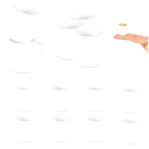 Sratte 20 Pieces Mini Coffee Cups Ceramic Mugs Tea Cup Dollhouse Miniatures Food Kitchen Room Decoration Craft Accessories (Classic Style)