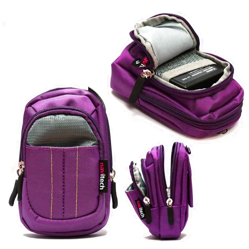 Navitech Purple Compact Camera Case Compatible with Ruwaqart Digital Camera 4K