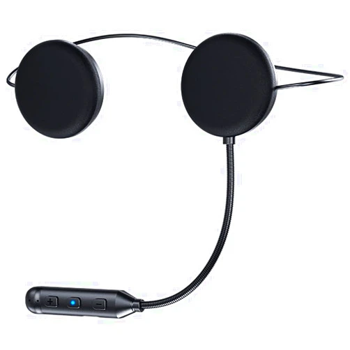 GDM Motorcycle Helmet Bluetooth Headset, Dual Speakers, Flexible Microphone, Wireless Controls, Black