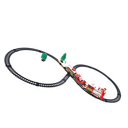 TOYANDONA 1 Set Christmas Train Set for Under The Tree Electric Train Set Battery-Powered Model Train Set Locomotive Engine Tracks Simulation Steam Train Party Favor