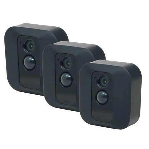 Meffort Inc Silicone Skin Case Cover for Blink XT Outdoor Camera - Disguise Your Blink XT Security Camera with UV & Weather Protection - 3 Pack (Black)