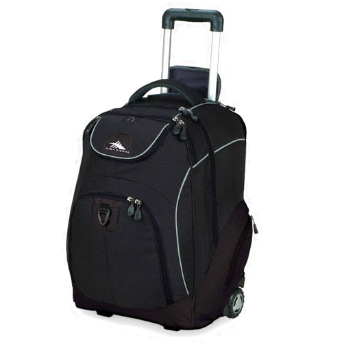 High Sierra Powerglide Wheeled Backpack, Black, One Size