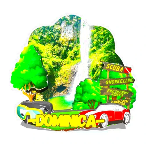 Orlybar Dominica Dominica Magnet Fridge Magnet Wooden 3D Landmarks Travel Collectible Souvenirs Decoration Handmade -549